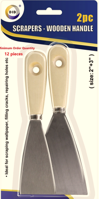 2pc scrapers wooden handle